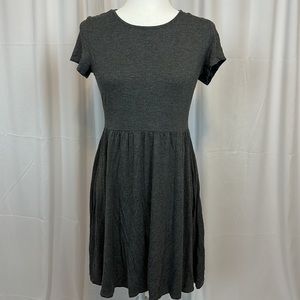 Dark Gray Baby Doll Flare Dress